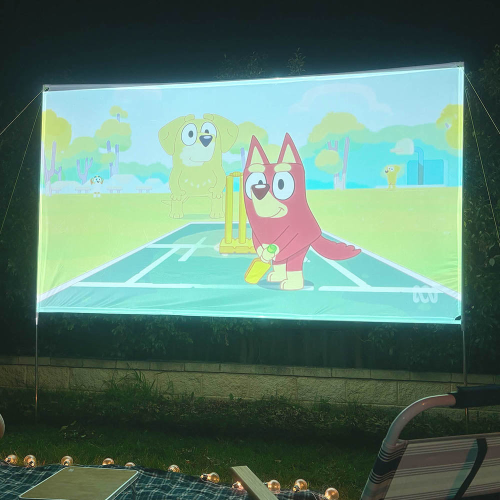 120 inch Backyard Lite Cinema Package outdoor movie screen frame display