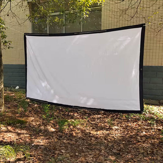 120 inch Backyard TreeLine Screen displayed in outdoor garden setting