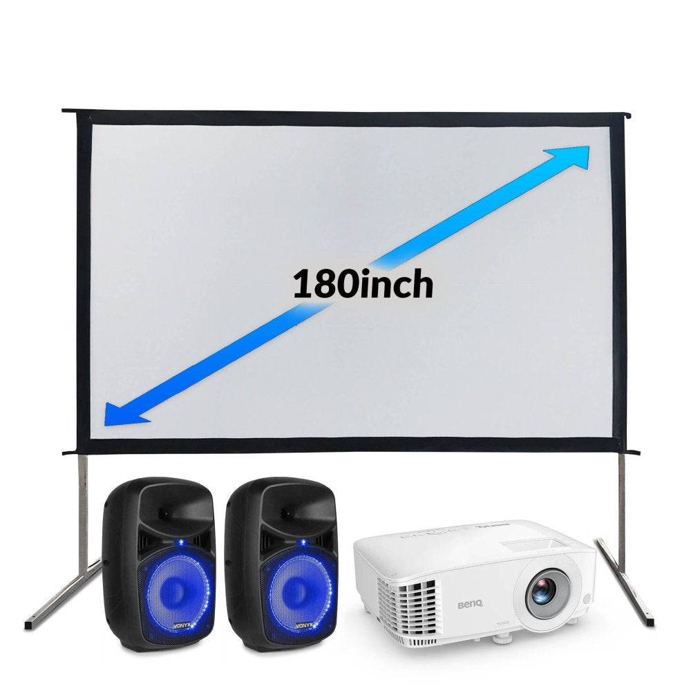 180inch Fast Fold Cinema Package screen displayed in a home theater setup