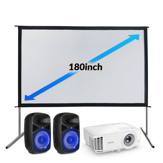 180inch Fast Fold Cinema Package screen displayed in a home theater setup