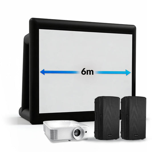 6m Inflatable Cinema PRO Package outdoor screen setup ready for movie night